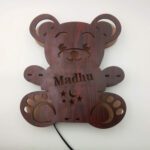 Customized wooden teddy bear lamp in Karachi