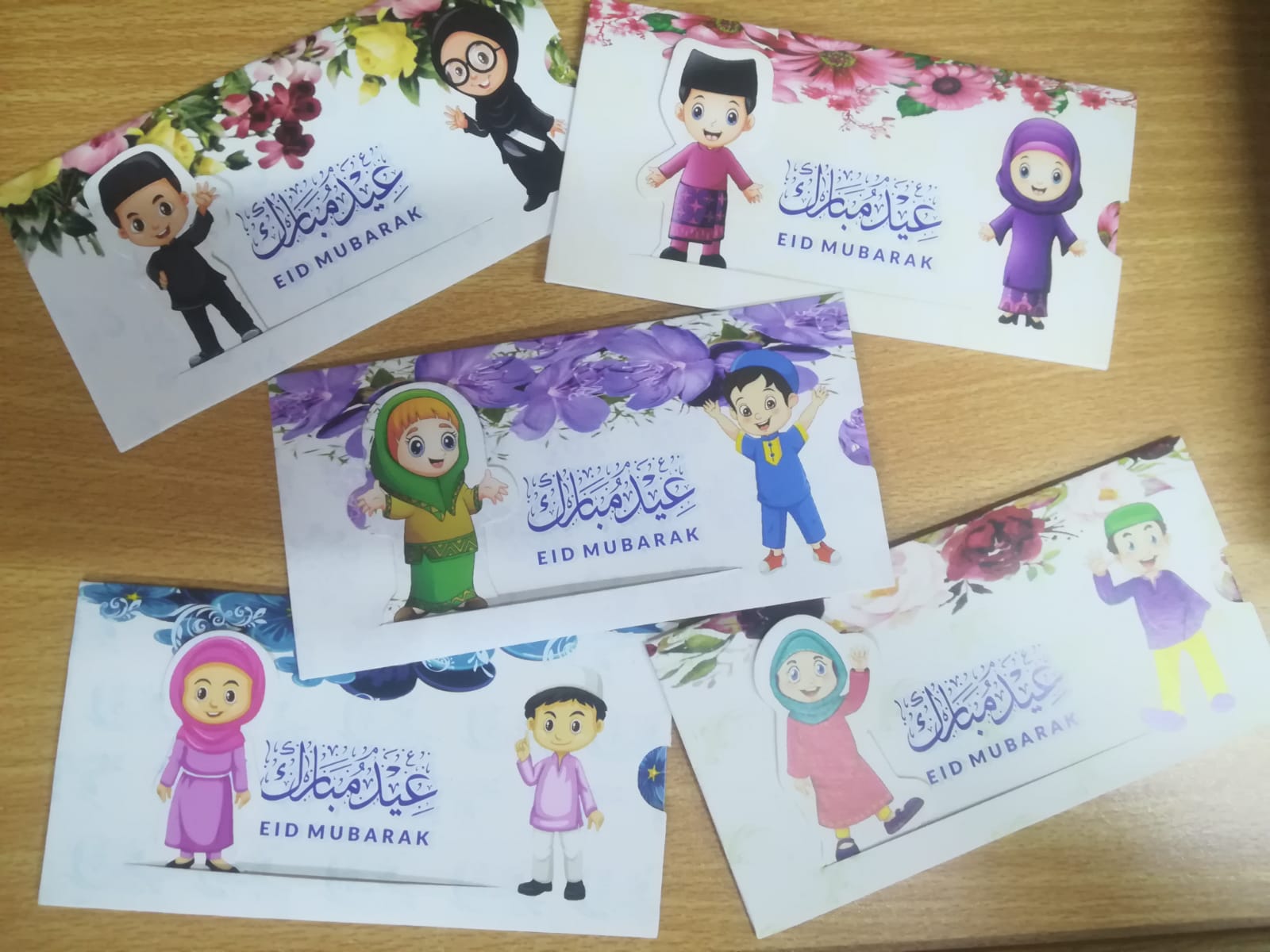 Kids Eid Mubarak Amazing Cartoon Eidi Envelopes