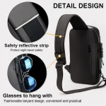 USB charging sport shoulder bag