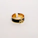 Golden Black Color Desiging Ring