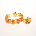 HMW Floral Infinity Golden Ring and Bangle