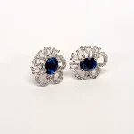 Silver Floral Earrings